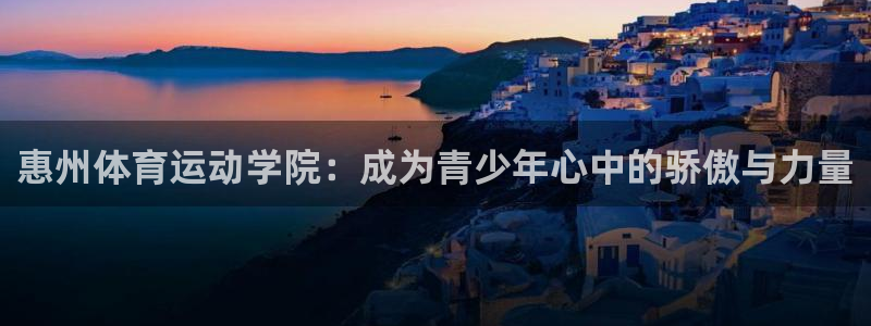 杏耀测速登录地址：惠州体育运动学院：成为青少年心中的骄傲与力量