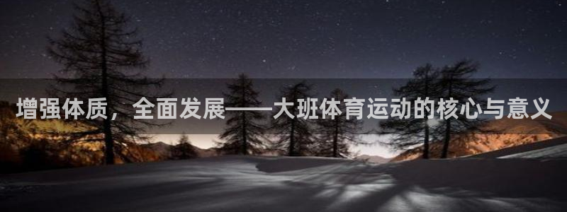 杏耀2体育登录入口：增强体质，全面发展——大班体育运动的核心与意义
