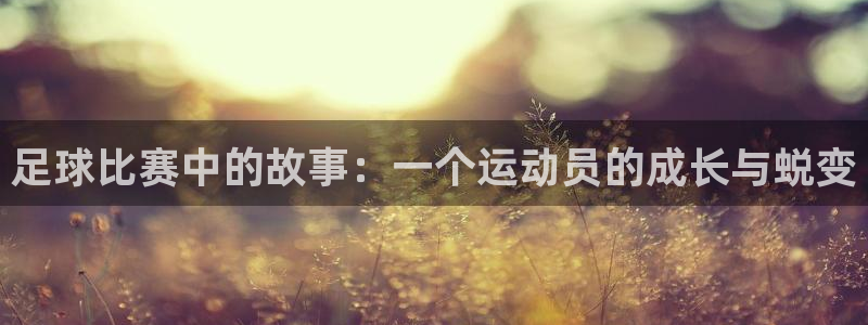 杏耀平台登录：足球比赛中的故事：一个运动员的成长与蜕变